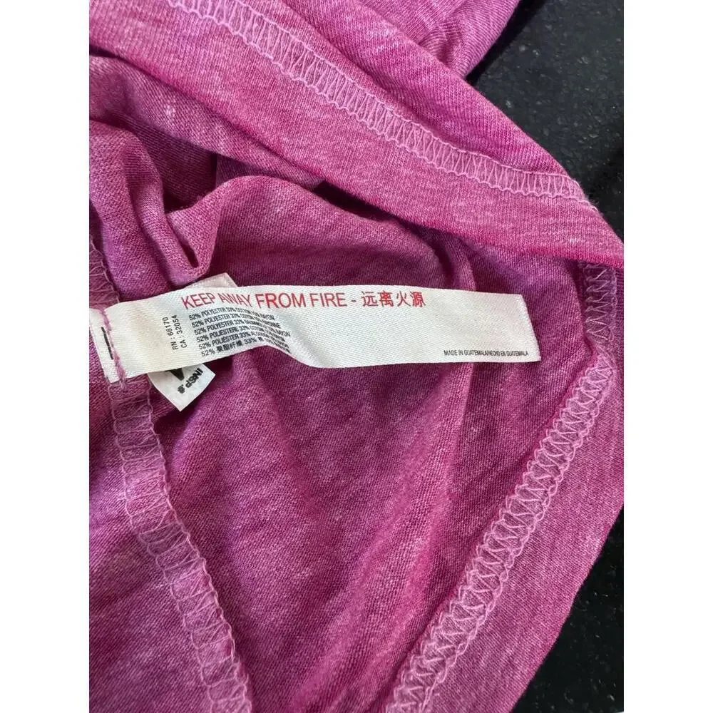 NWT Free people Movement Long Sleeve Top Heather magenta Pink LightSlouchy‎ XS